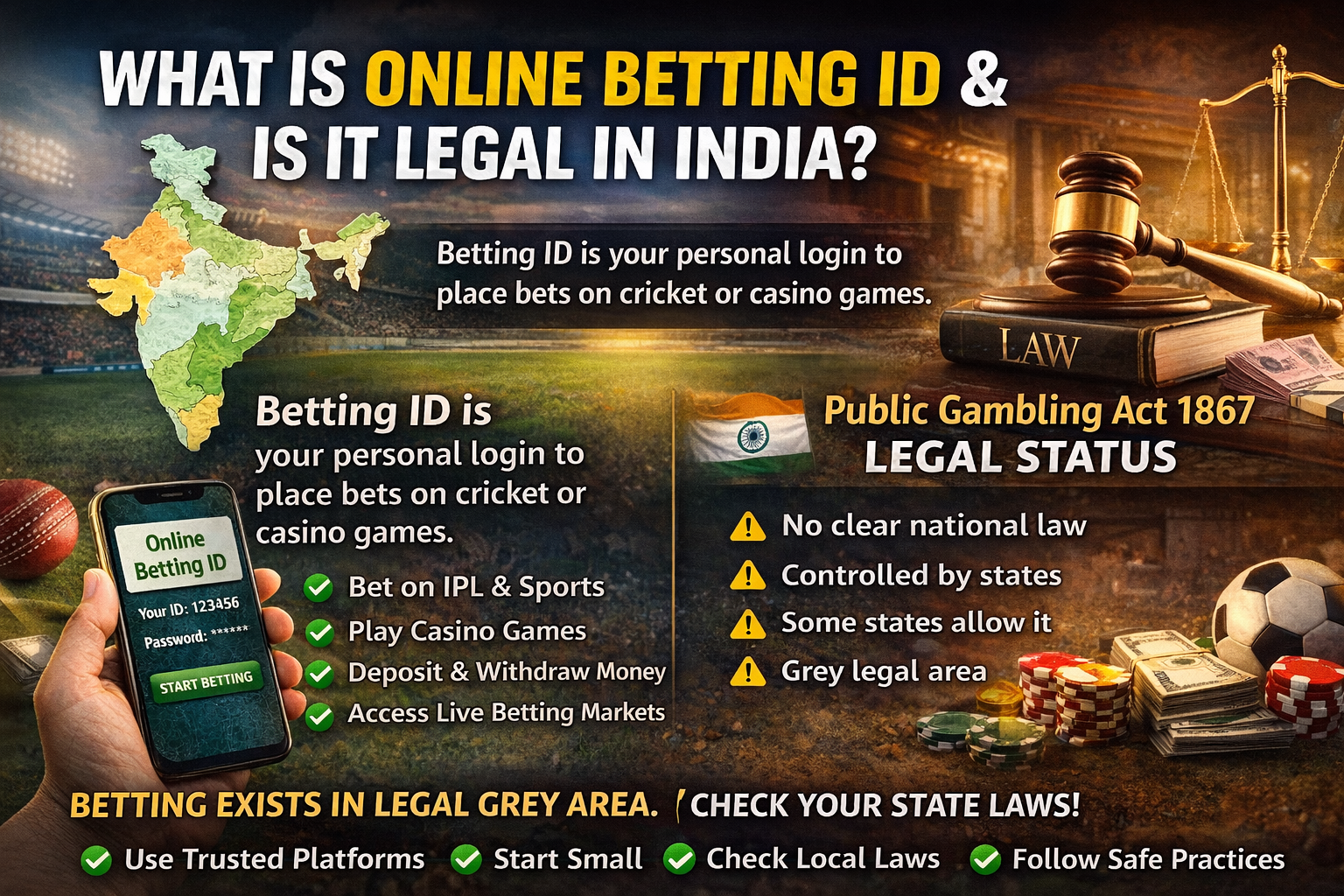 online betting id legal in india